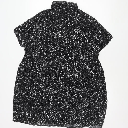 Missguided Women’s Black Polka Dot Shift Mini Dress UK 10