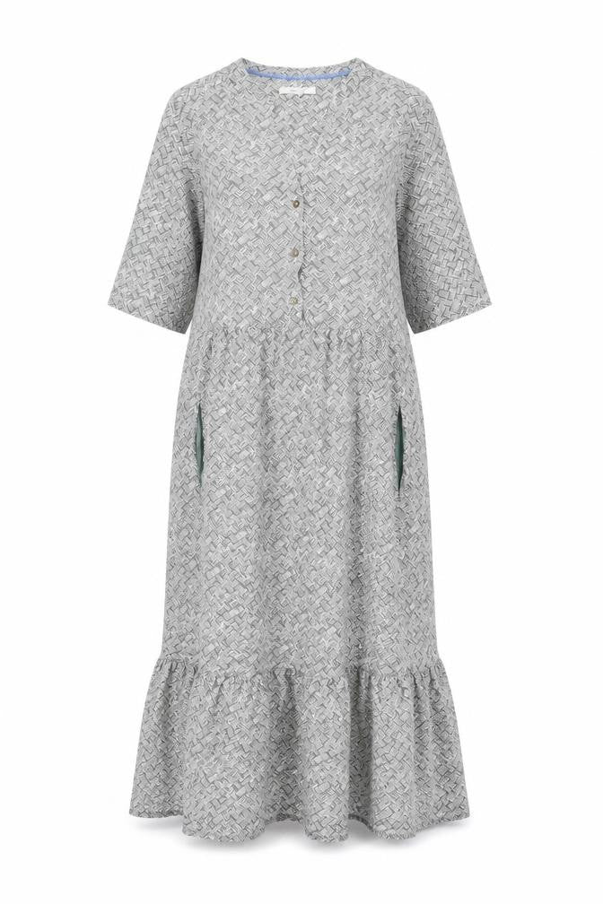 White Stuff Women’s Green Geometric Shirt Dress Size 12