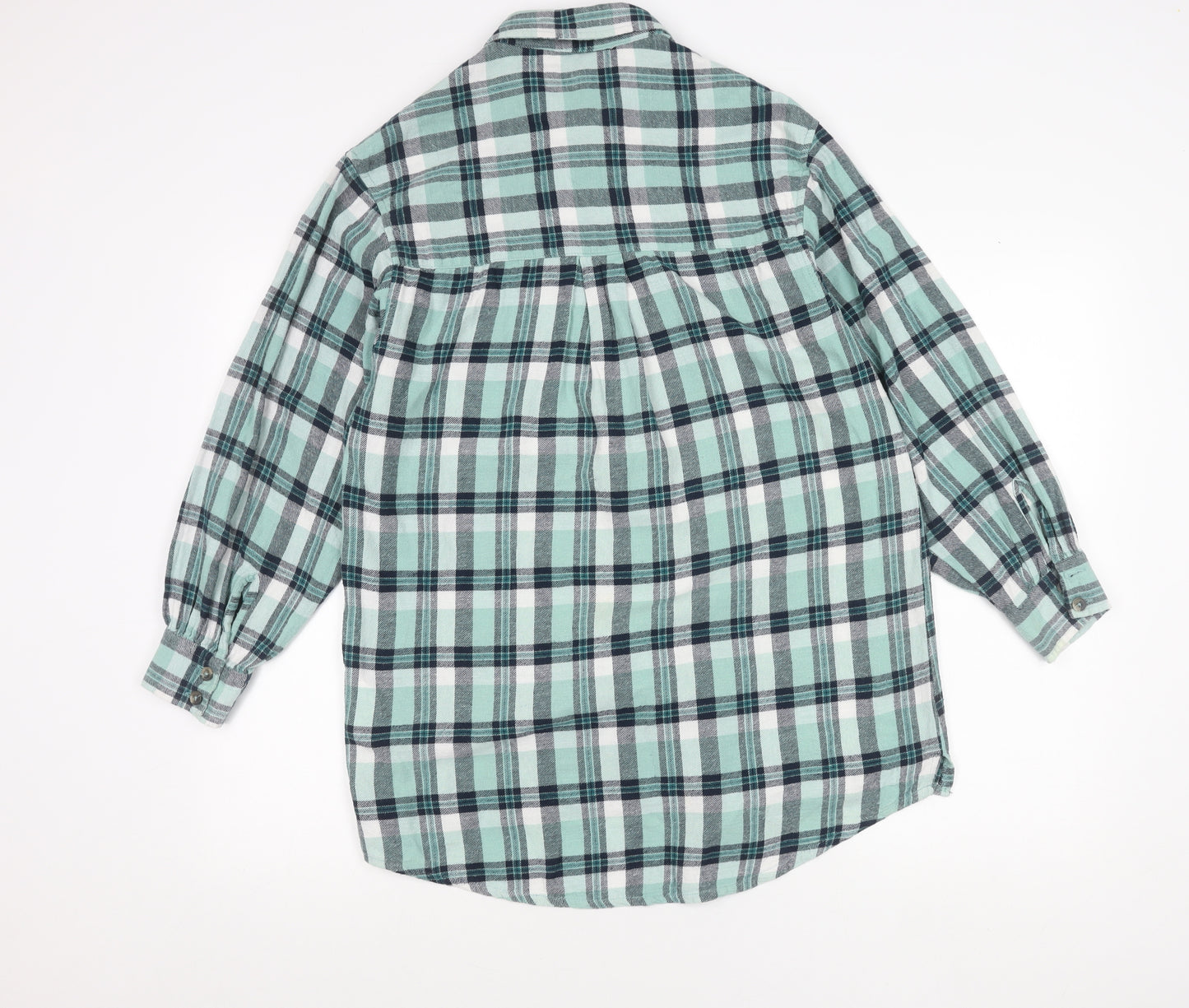 Brave Soul Womens Plaid Flannel Button-Up Shirt Size M Multicoloured