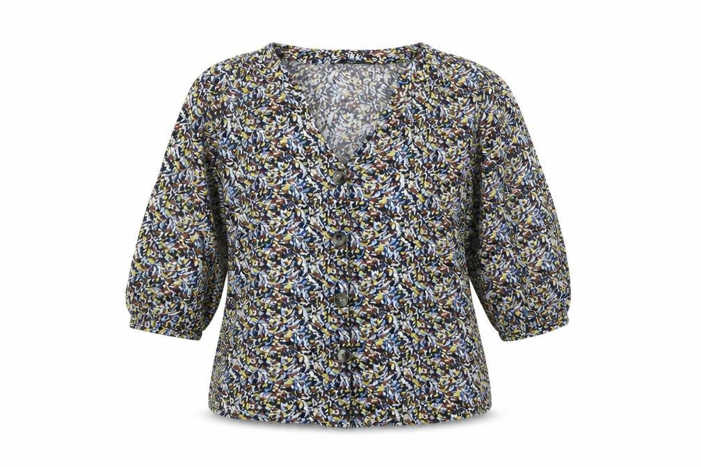 Next Women’s Multicoloured Floral Blouse Size 12 Viscose 3/4 Sleeve