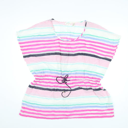 Accessorize Womens Multicoloured Striped Cotton Tunic Blouse M