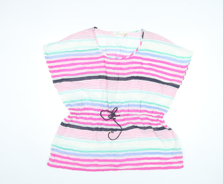 Accessorize Womens Multicoloured Striped Cotton Tunic Blouse M