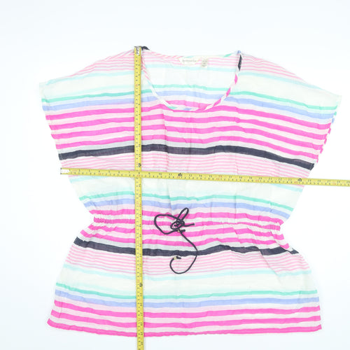 Accessorize Womens Multicoloured Striped Cotton Tunic Blouse M