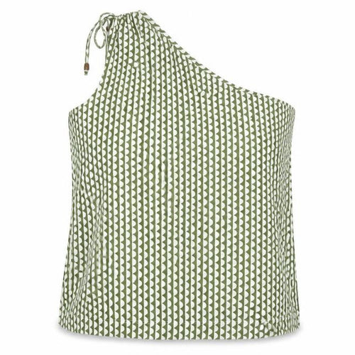 Marks and Spencer Women’s Green One Shoulder Blouse Size 24 Linen Blend