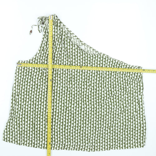 Marks and Spencer Women’s Green One Shoulder Blouse Size 24 Linen Blend