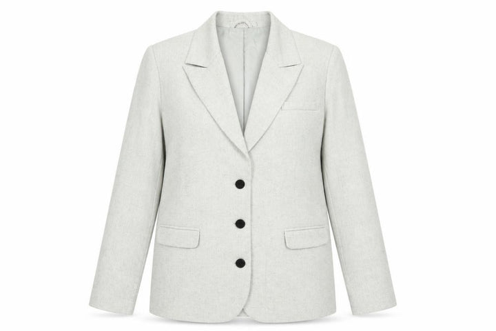 Nasty Gal Women Beige Wool Blend Blazer Jacket UK 10 Business Formal