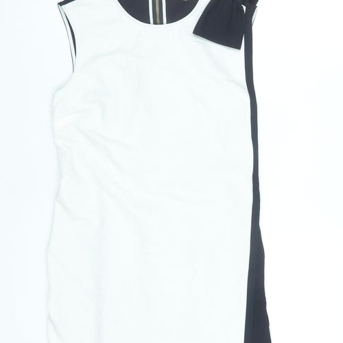 Ted Baker Women’s Black White Colourblock Bow Sheath Dress Size 12