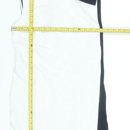 Ted Baker Women’s Black White Colourblock Bow Sheath Dress Size 12