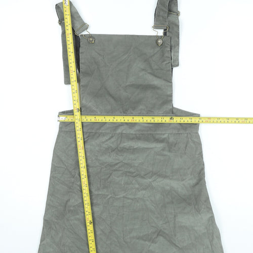 Nancy's Boutique Women’s Grey Corduroy Pinafore Dress Size 14
