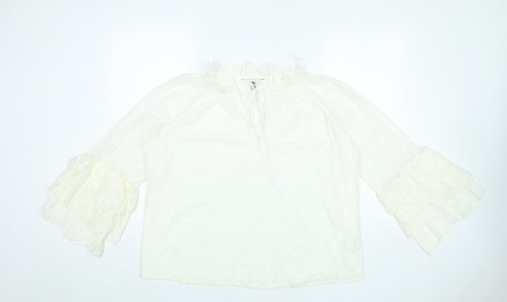 Marks and Spencer Women’s Ivory Lace Tunic Blouse Size 14