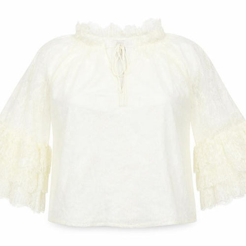 Marks and Spencer Women’s Ivory Lace Tunic Blouse Size 14