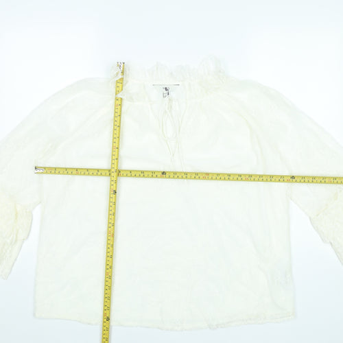Marks and Spencer Women’s Ivory Lace Tunic Blouse Size 14