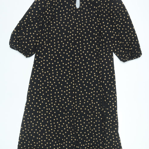 JD Williams Women Black Polka Dot Midi Dress Size 16 A-Line