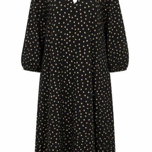 JD Williams Women Black Polka Dot Midi Dress Size 16 A-Line
