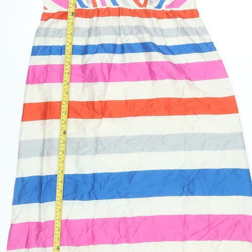 Marks and Spencer Women’s Multicoloured Striped Cotton Maxi Dress UK 10