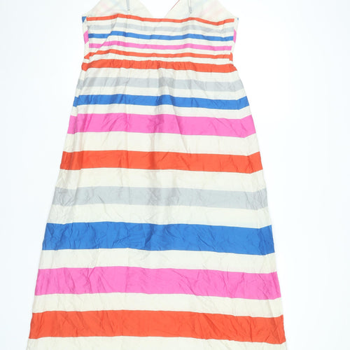 Marks and Spencer Women’s Multicoloured Striped Cotton Maxi Dress UK 10