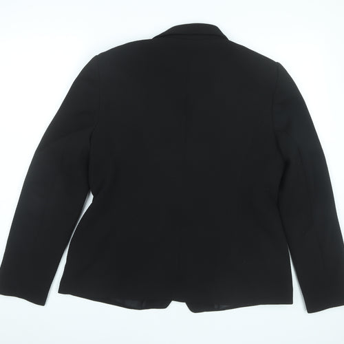 Tu Women Black Size 16 Notch Lapel Blazer Jacket Workwear