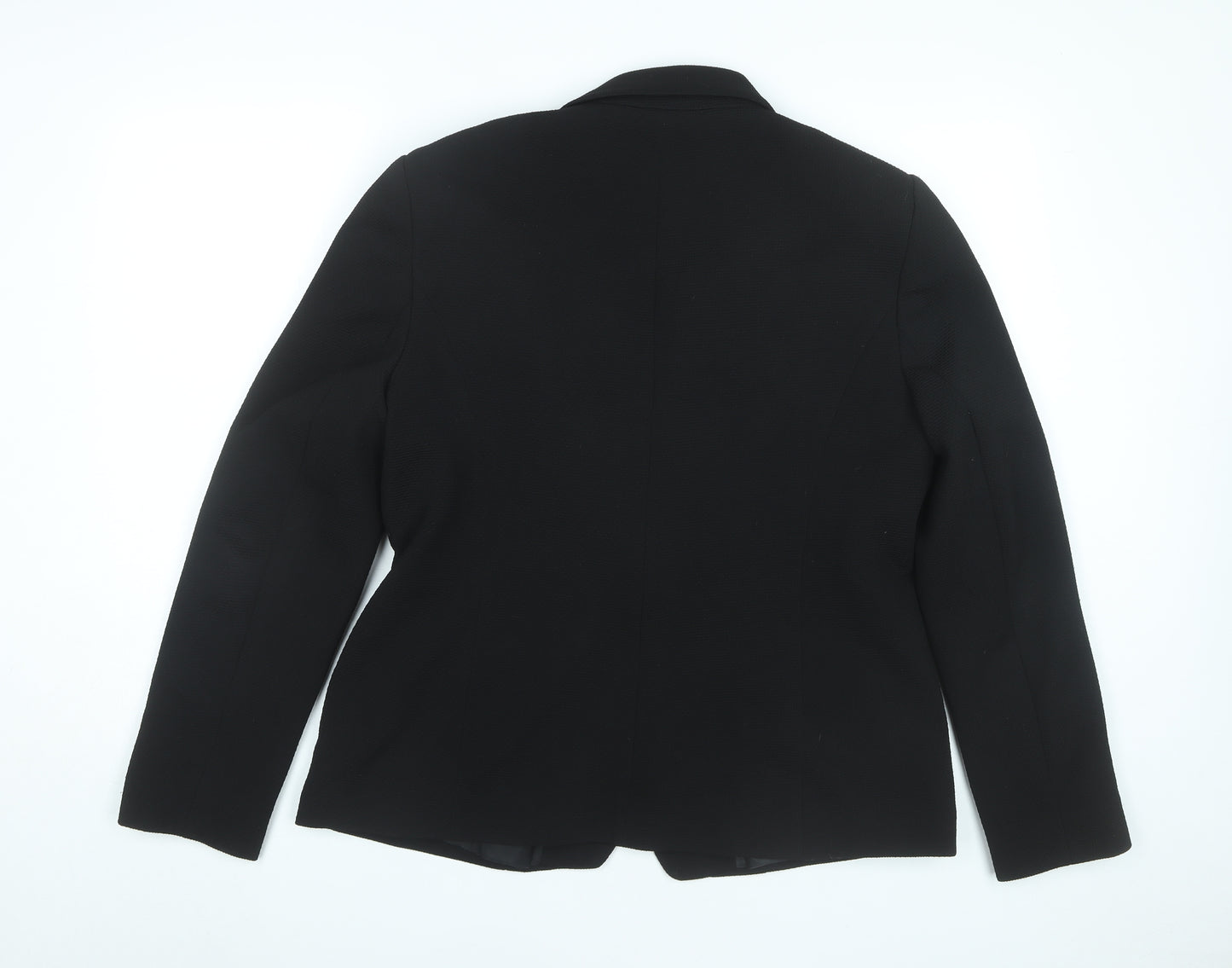 Tu Women Black Size 16 Notch Lapel Blazer Jacket Workwear