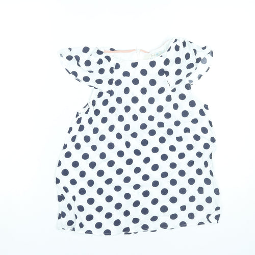 Boden Womens White Polka Dot Viscose Blouse UK 8