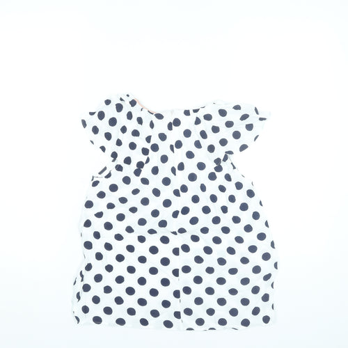 Boden Womens White Polka Dot Viscose Blouse UK 8