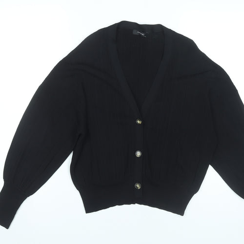 Marks and Spencer Women’s Black L Cardigan V-Neck Long Sleeve Knit