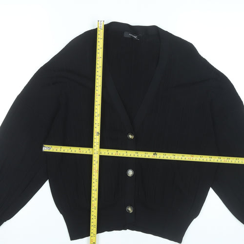 Marks and Spencer Women’s Black L Cardigan V-Neck Long Sleeve Knit