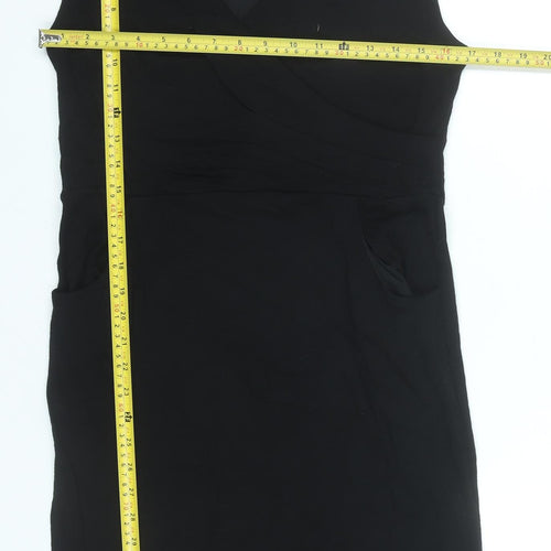 M&Co Women Black Size 16 Sheath Knee Length Sleeveless Dress