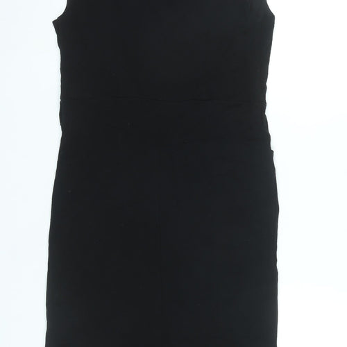 M&Co Women Black Size 16 Sheath Knee Length Sleeveless Dress