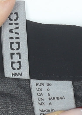 H&M Divided Womens Black Size 10 Sleeveless Asymmetric Tunic Blouse