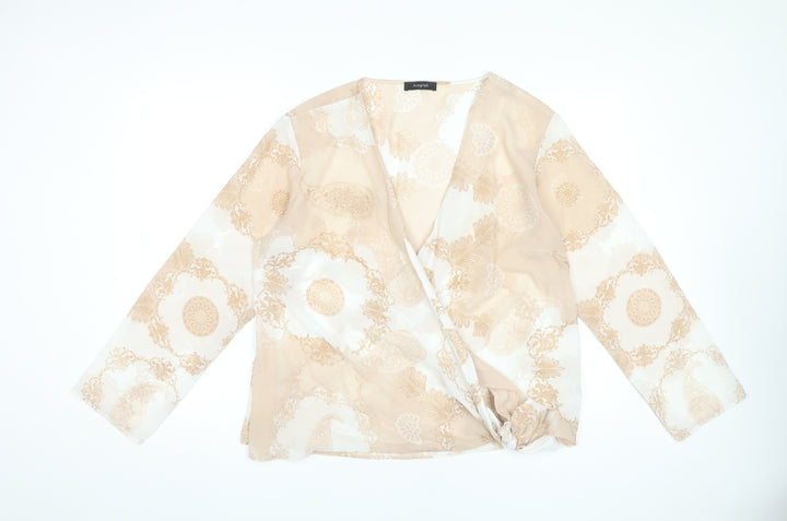 Marks and Spencer Women’s Beige Paisley Wrap Blouse UK 16