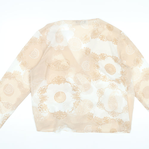 Marks and Spencer Women’s Beige Paisley Wrap Blouse UK 16