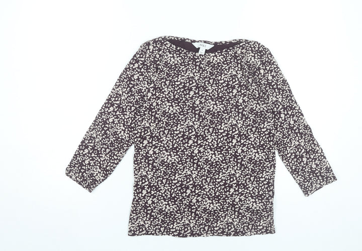 Marks and Spencer Womens Purple Floral Cotton Blouse UK 8