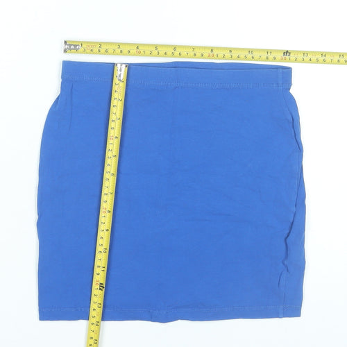 ASOS Women’s Blue Cotton Stretch Pencil Skirt Size 8