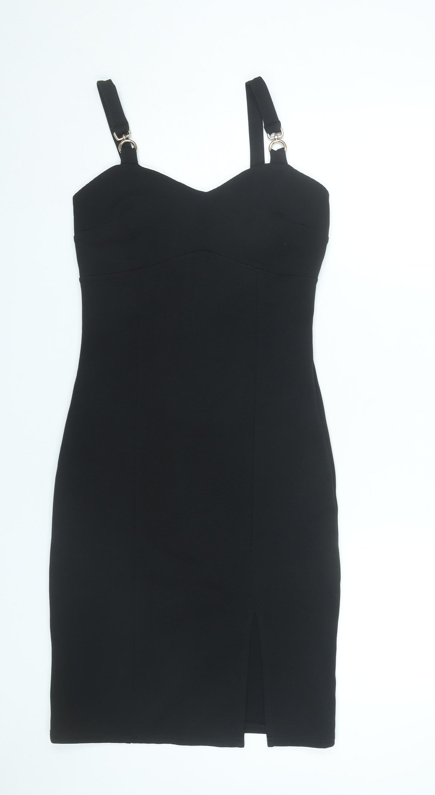 River Island Women’s Black Size 10 Bodycon Knee Length Dress