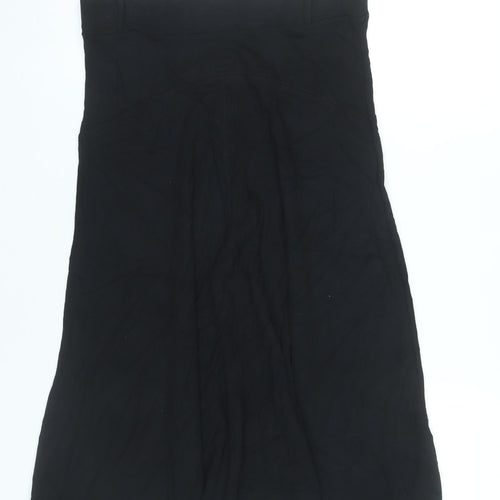 Just Elegance Women Black Size 14 A-Line Midi Skirt Stretch