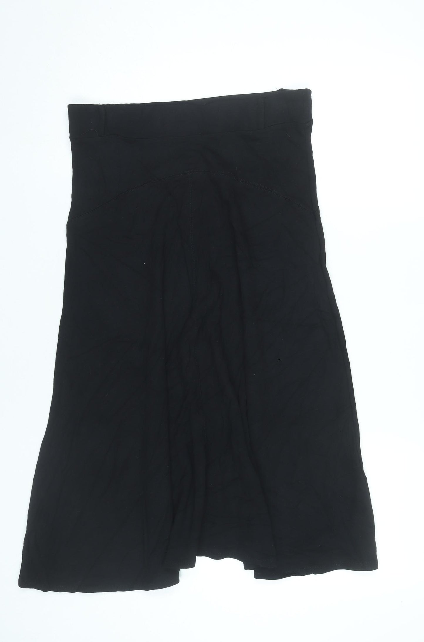 Just Elegance Women Black Size 14 A-Line Midi Skirt Stretch