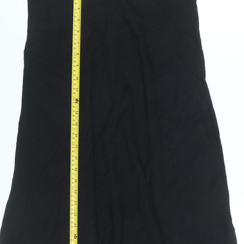 Just Elegance Women Black Size 14 A-Line Midi Skirt Stretch