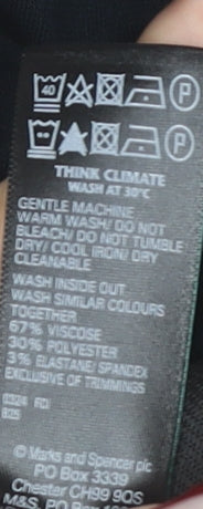 Marks and Spencer Women’s Black Size 10 Regular Stretch Leggings