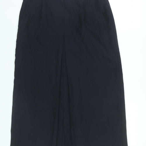 Yarell Womens Black Size 14 Midi Pencil Skirt With Pockets