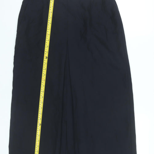 Yarell Womens Black Size 14 Midi Pencil Skirt With Pockets