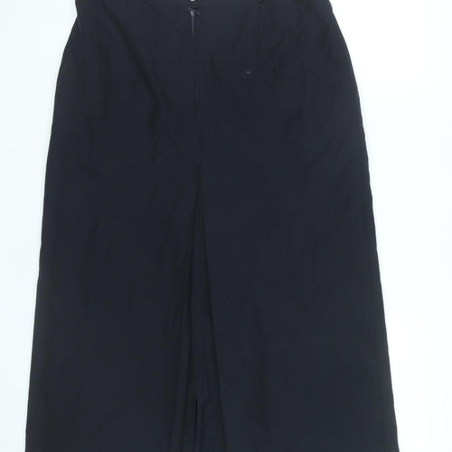 Yarell Womens Black Size 14 Midi Pencil Skirt With Pockets