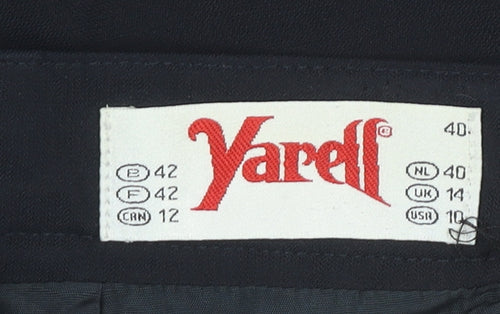 Yarell Womens Black Size 14 Midi Pencil Skirt With Pockets