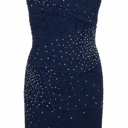 Topshop Women’s Blue Strapless Bodycon Short Dress UK 10 Party Cocktail