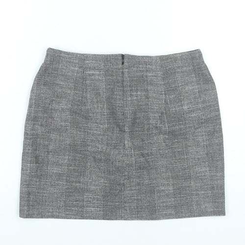 H&M Women’s Grey Check Pencil Skirt Size 12 Workwear Business