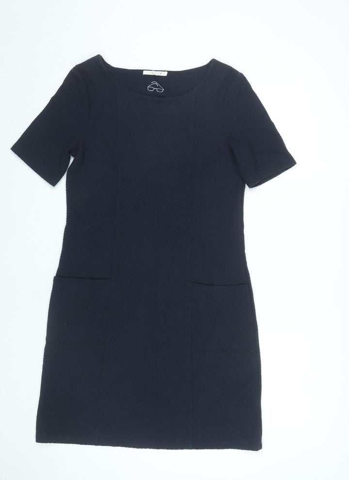 White Stuff Women’s Black Shift Dress Size 10 Knee Length Workwear