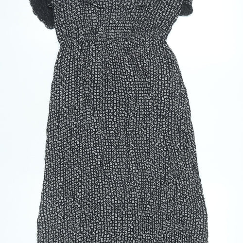 Marks and Spencer Womens Black Size 14 Midi Slip Dress