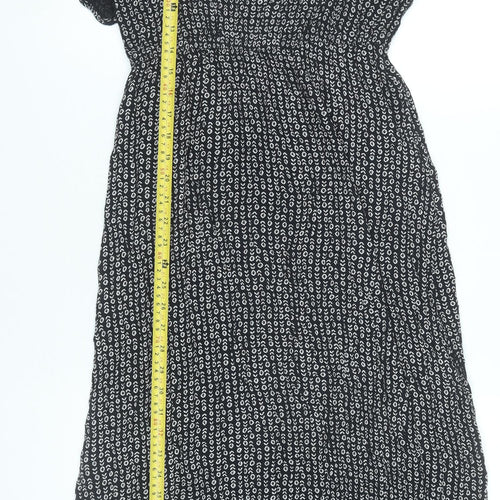 Marks and Spencer Womens Black Size 14 Midi Slip Dress