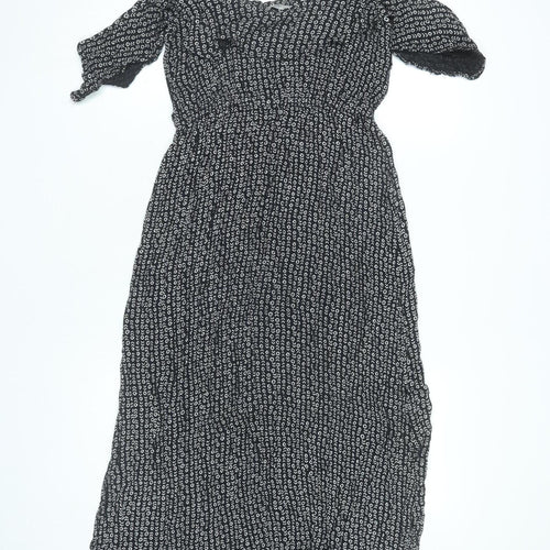 Marks and Spencer Womens Black Size 14 Midi Slip Dress