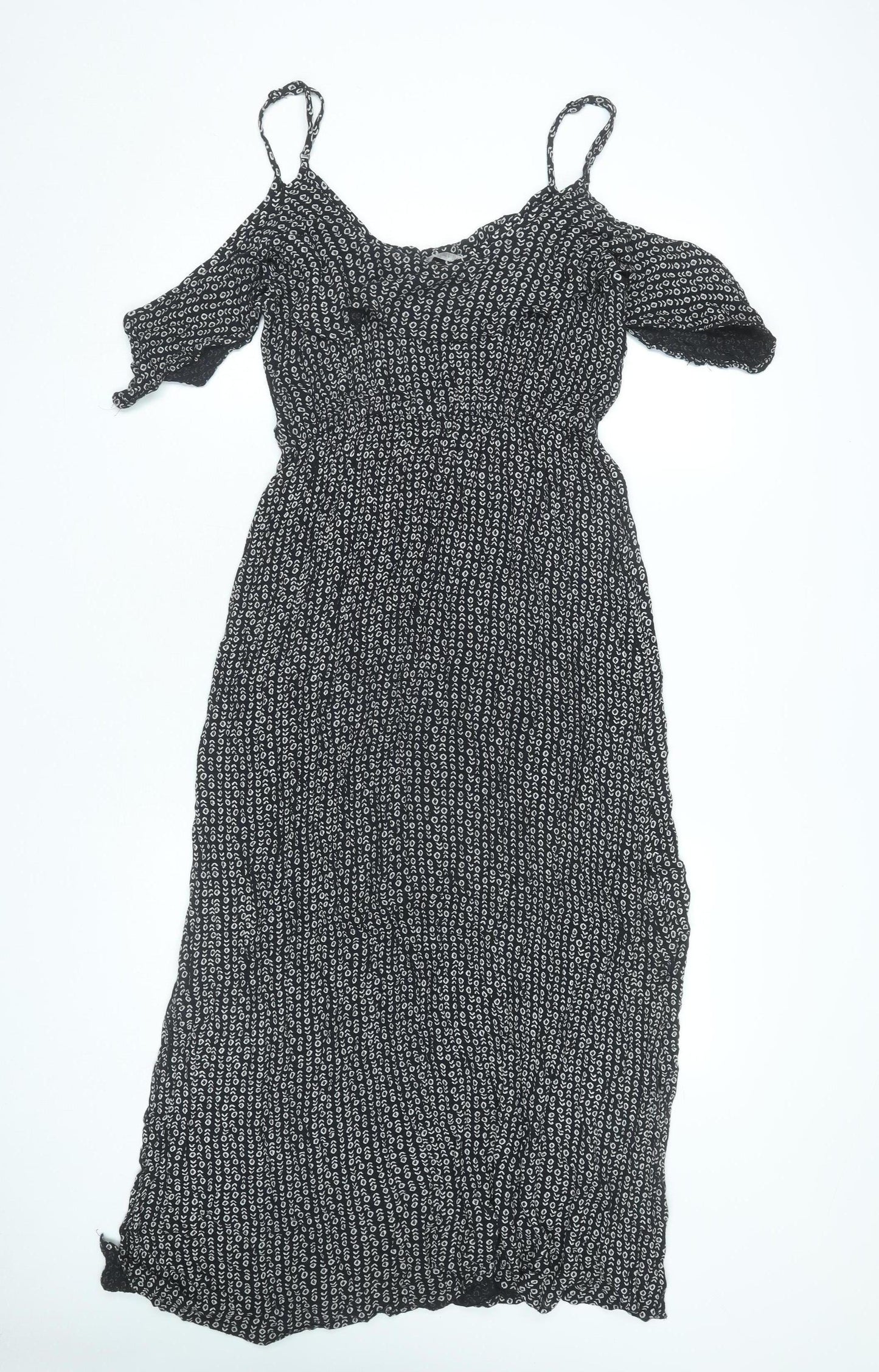 Marks and Spencer Womens Black Size 14 Midi Slip Dress