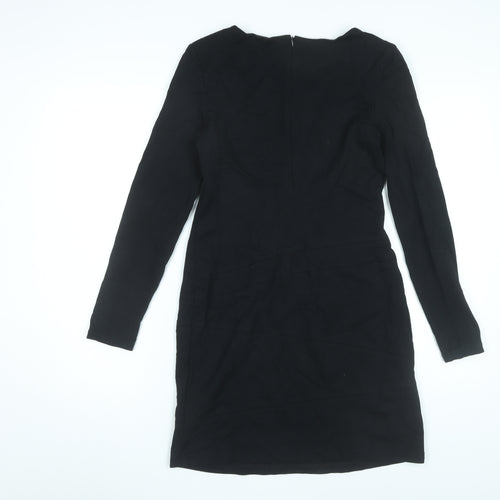 Esprit Women's Black Bodycon Dress M Long Sleeve Knee Length